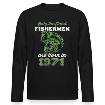 Legendär 51 Jahre alt Geschenk zum 51. Geburtstag - Männer Premium Bio Langarmshirt - Schwarz - Vorne - Nico (187cm)