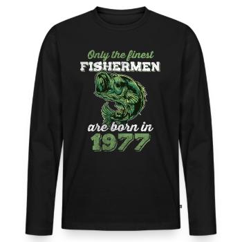 Legendär 45 Jahre alt Geschenk zum 45. Geburtstag - Männer Premium Bio Langarmshirt - Schwarz - Vorne - Nico (187cm)