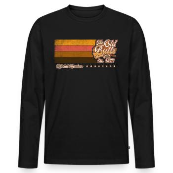 Old Balls Club Est. 1973 On its 49th birthday - Men's Premium Organic Long Sleeve Shirt - black - Front - Nico (187cm)