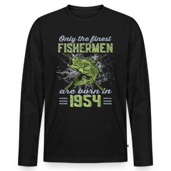 Legendär 68 Jahre alt Geschenk zum 68. Geburtstag - Männer Premium Bio Langarmshirt - Schwarz - Vorne - Nico (187cm)