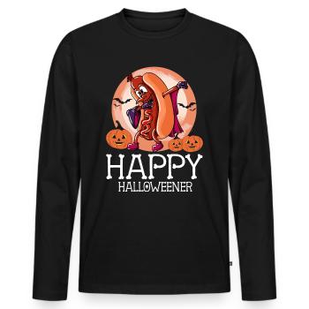 Joyeux Halloweener Dracula Costume Drôle Viennois - T-shirt manches longues Premium bio Homme - noir - Devant - Nico (187cm)