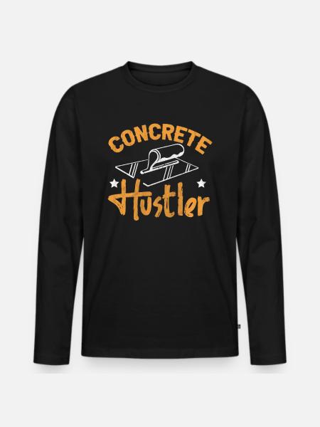 Concrete Hustler Concrete Builders - Men's Premium Organic Long Sleeve Shirt - black