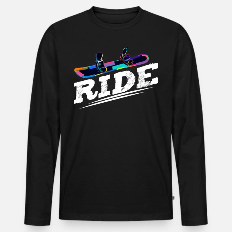 Ride Snowboarding - Männer Premium Bio Langarmshirt - Schwarz