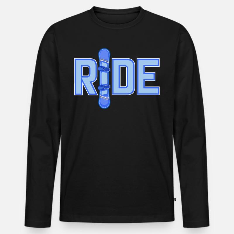 Ride Snowboarding - Männer Premium Bio Langarmshirt - Schwarz