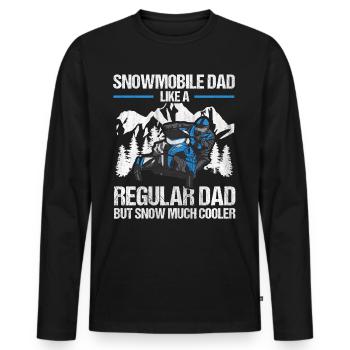 Snowmobile Dad Snow Much Cooler Motorschlitten - Männer Premium Bio Langarmshirt - Schwarz - Vorne - Nico (187cm)