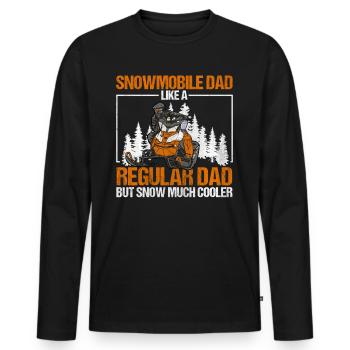 Snowmobile Dad Snow Much Cooler Motorschlitten - Männer Premium Bio Langarmshirt - Schwarz - Vorne - Nico (187cm)