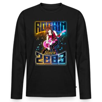 Rockin depuis 2003 Fan de musique rock 19e anniversaire - T-shirt manches longues Premium bio Homme - noir - Devant - Nico (187cm)