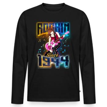 Rockin depuis 1944 Fan de musique rock 78e anniversaire - T-shirt manches longues Premium bio Homme - noir - Devant - Nico (187cm)