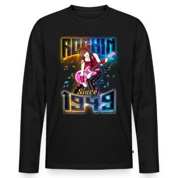 Rockin depuis 1949 Fan de musique rock 73e anniversaire - T-shirt manches longues Premium bio Homme - noir - Devant - Nico (187cm)