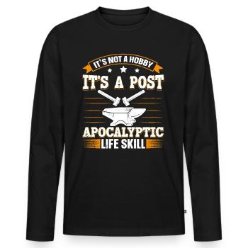 Its Not A Hobby Funny Saying Anvil Blacksmith - Men's Premium Organic Long Sleeve Shirt - black - Front - Nico (187cm)