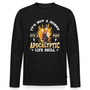 Its Not A Hobby Funny Saying Anvil Blacksmith - Men's Premium Organic Long Sleeve Shirt - black - Front - Nico (187cm)