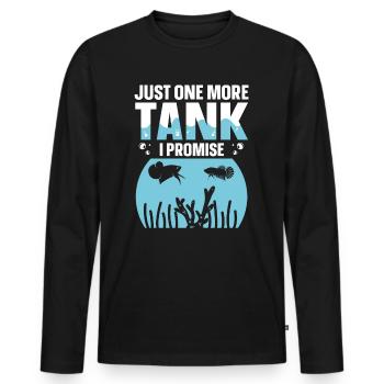 Juste un réservoir de plus je promets aquatique amusant - T-shirt manches longues Premium bio Homme - noir - Devant - Nico (187cm)