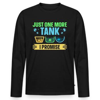 Juste un réservoir de plus je promets aquatique amusant - T-shirt manches longues Premium bio Homme - noir - Devant - Nico (187cm)