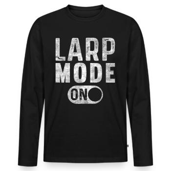 Larp Mode On Role-playing game LARP - Men's Premium Organic Long Sleeve Shirt - black - Front - Nico (187cm)
