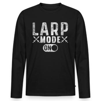 Larp Mode On Role-playing game LARP - Men's Premium Organic Long Sleeve Shirt - black - Front - Nico (187cm)