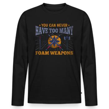 You Can Never Have Too Many Foam Weapons - Männer Premium Bio Langarmshirt - Schwarz - Vorne - Nico (187cm)