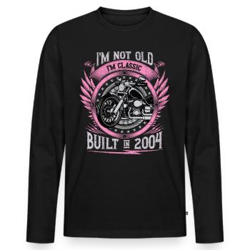 I'm Classic Built 2004 Motorcycle 19th Birthday - Männer Premium Bio Langarmshirt - Schwarz - Vorne - Nico (187cm)