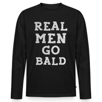 Being Bald Bald Guy With A Beard Bald Dad - Men's Premium Organic Long Sleeve Shirt - black - Front - Nico (187cm)