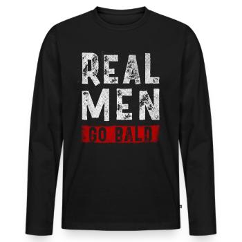 Being Bald Bald Guy With A Beard Bald Dad - Men's Premium Organic Long Sleeve Shirt - black - Front - Nico (187cm)