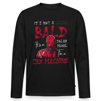 Being Bald Bald Guy With A Beard Bald Dad - Men's Premium Organic Long Sleeve Shirt - black - Front - Nico (187cm)