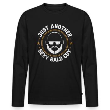 Being Bald Bald Guy With A Beard Bald Dad - Men's Premium Organic Long Sleeve Shirt - black - Front - Nico (187cm)