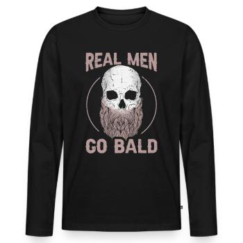Being Bald Bald Guy With A Beard Bald Dad - Men's Premium Organic Long Sleeve Shirt - black - Front - Nico (187cm)