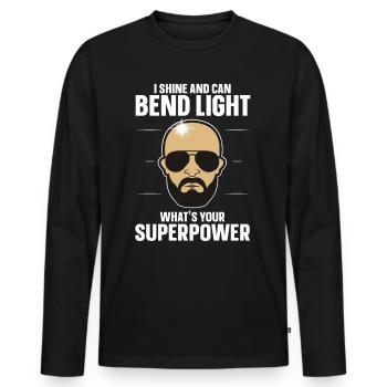 Being Bald Bald Guy With A Beard Bald Dad - Men's Premium Organic Long Sleeve Shirt - black - Front - Nico (187cm)