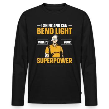 Being Bald Bald Guy With A Beard Bald Dad - Men's Premium Organic Long Sleeve Shirt - black - Front - Nico (187cm)