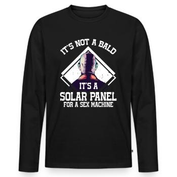 Being Bald Bald Guy With A Beard Bald Dad - Men's Premium Organic Long Sleeve Shirt - black - Front - Nico (187cm)