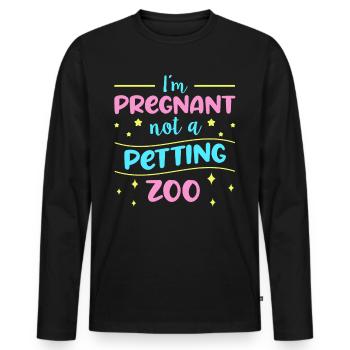 We Are Going To Have A Baby Announcement - Men's Premium Organic Long Sleeve Shirt - black - Front - Nico (187cm)