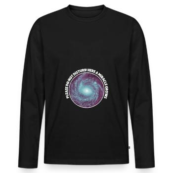 We Are Going To Have A Baby Announcement - Men's Premium Organic Long Sleeve Shirt - black - Front - Nico (187cm)