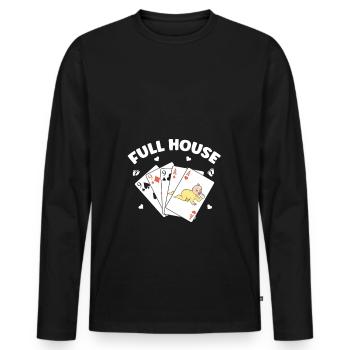 We Are Going To Have A Baby Announcement - Men's Premium Organic Long Sleeve Shirt - black - Front - Nico (187cm)