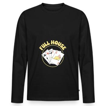 We Are Going To Have A Baby Announcement - Men's Premium Organic Long Sleeve Shirt - black - Front - Nico (187cm)
