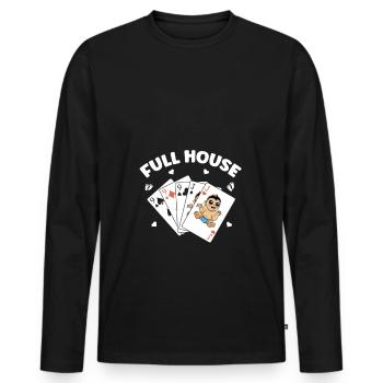 We Are Going To Have A Baby Announcement - Men's Premium Organic Long Sleeve Shirt - black - Front - Nico (187cm)