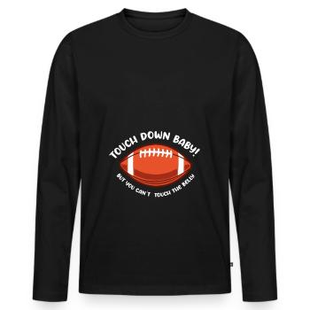 We Are Going To Have A Baby Announcement - Men's Premium Organic Long Sleeve Shirt - black - Front - Nico (187cm)