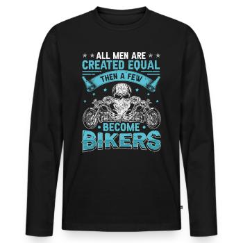 Tous les hommes sont créés égaux - puis quelques-uns deviennent - T-shirt manches longues Premium bio Homme - noir - Devant - Nico (187cm)