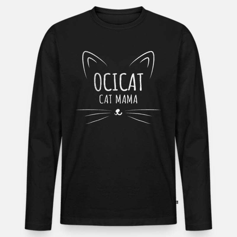 Ocicat Cat Mom - Männer Premium Bio Langarmshirt - Schwarz