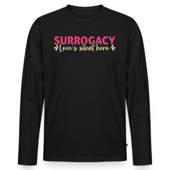 Surrogacy - Love's Silent Hero - Leihmutter - Männer Premium Bio Langarmshirt - Schwarz - Vorne - Nico (187cm)