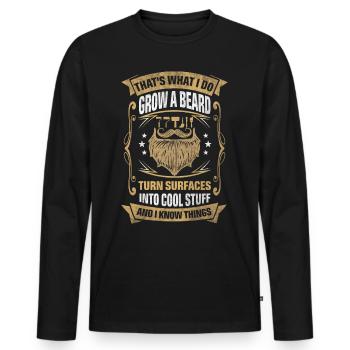 Surfaces Into Cool Things Peintres et Vernis - T-shirt manches longues Premium bio Homme - noir - Devant - Nico (187cm)