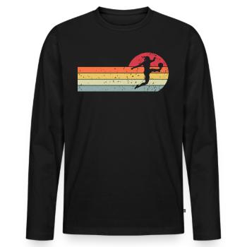Soccer féminin Soccer féminin Football féminin Soccer féminin - T-shirt manches longues Premium bio Homme - noir - Devant - Nico (187cm)