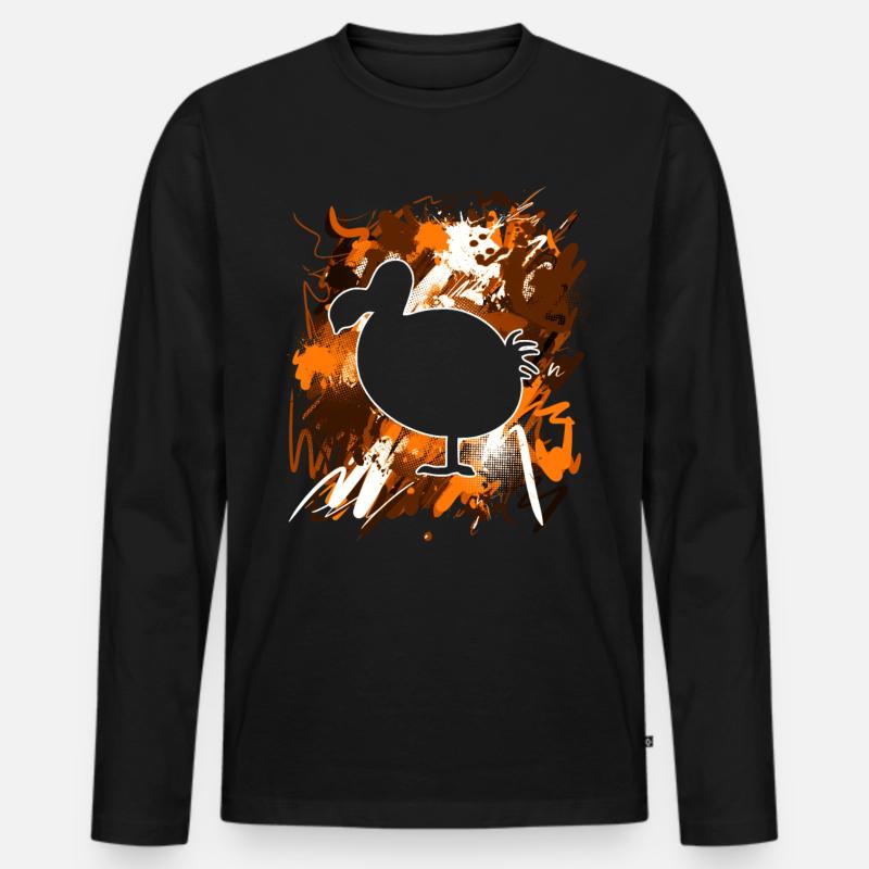 Dodo - Männer Premium Bio Langarmshirt - Schwarz