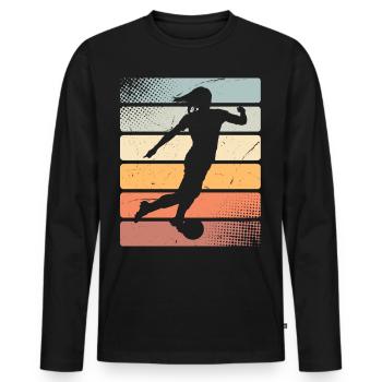 Soccer féminin Soccer féminin Football féminin Soccer féminin - T-shirt manches longues Premium bio Homme - noir - Devant - Nico (187cm)