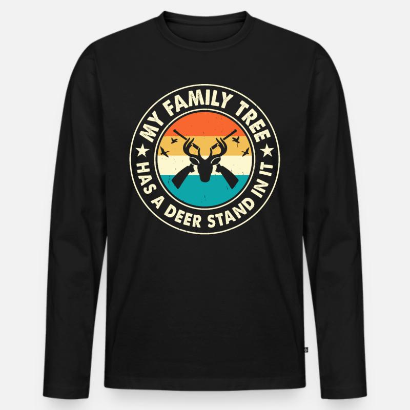 Jäger Jagen - Männer Premium Bio Langarmshirt - Schwarz
