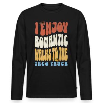 Tacos - Männer Premium Bio Langarmshirt - Schwarz - Vorne - Nico (187cm)