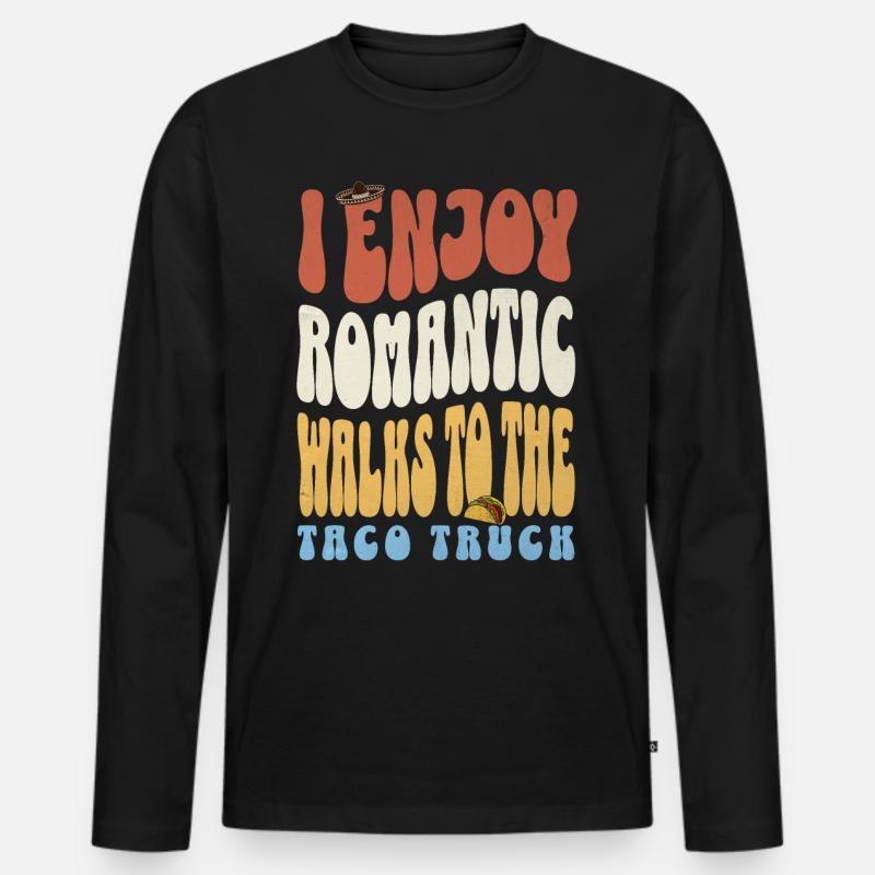 Tacos - Männer Premium Bio Langarmshirt - Schwarz