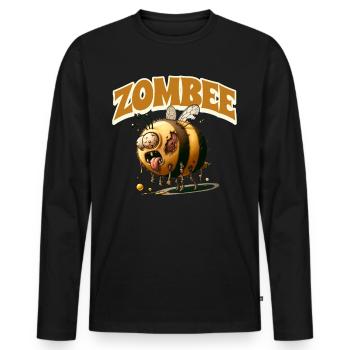 Abeille zombie Zombee - T-shirt manches longues Premium bio Homme - noir - Devant - Nico (187cm)