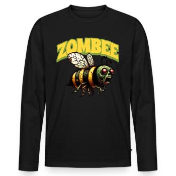 Abeille zombie Zombee - T-shirt manches longues Premium bio Homme - noir - Devant - Nico (187cm)