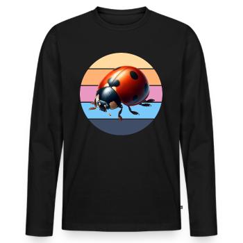 Ladybird - Men's Premium Organic Long Sleeve Shirt - black - Front - Nico (187cm)