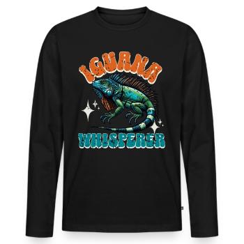 Iguana - Men's Premium Organic Long Sleeve Shirt - black - Front - Nico (187cm)