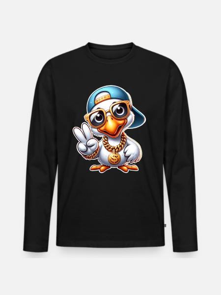 Dodo Cool Peace - T-shirt manches longues Premium bio Homme - noir